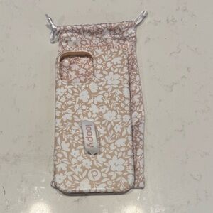 Loopy Case Beige Blossoms Phone Case - Tan and White iPhone 12/13 Pro Max